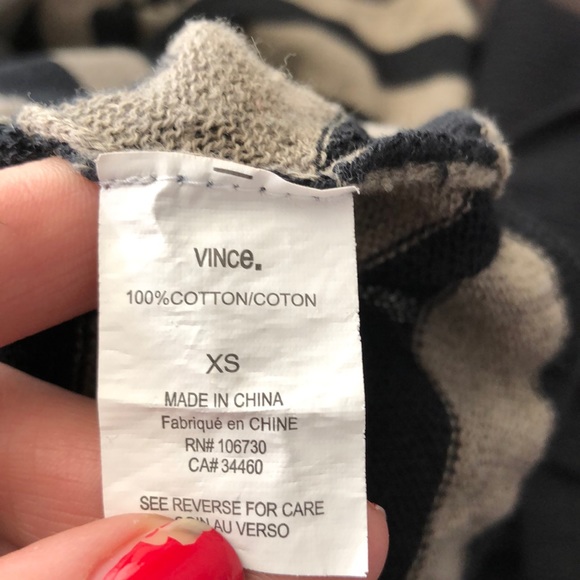 Vince short sleeve stripe sweater xs - Picture 5 of 5